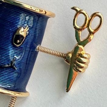 Danecraft Vintage Trembler Seamstress Brooch-Danecraft-Vintage Online
