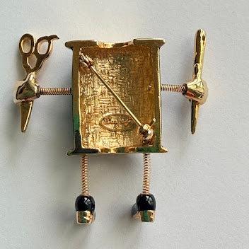 Danecraft Vintage Trembler Seamstress Brooch-Danecraft-Vintage Online