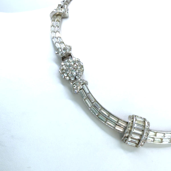 Deco Style Vintage Rhinestone Necklace-Vintageonline-Vintage Online