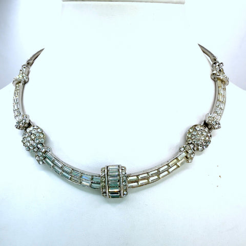 Deco Style Vintage Rhinestone Necklace-Vintageonline-Vintage Online