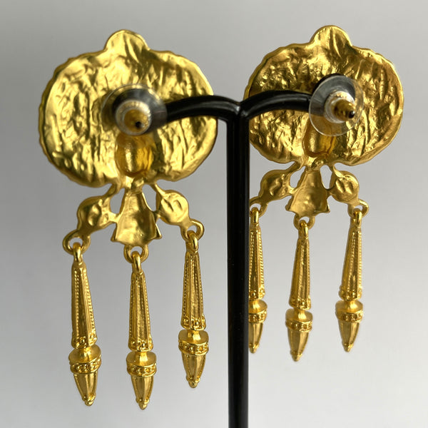 Egyptian Style Drop Earrings-Vintageonline-Vintage Online