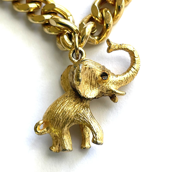 Elephant Chain Bracelet-Vintageonline-Vintage Online