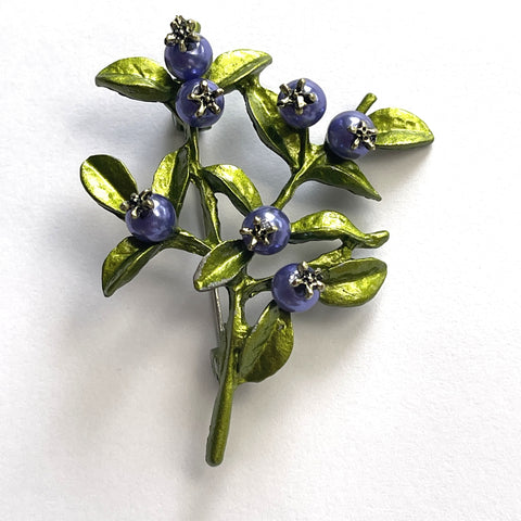 Enamelled Floral Spray Brooch-Vintageonline-Vintage Online