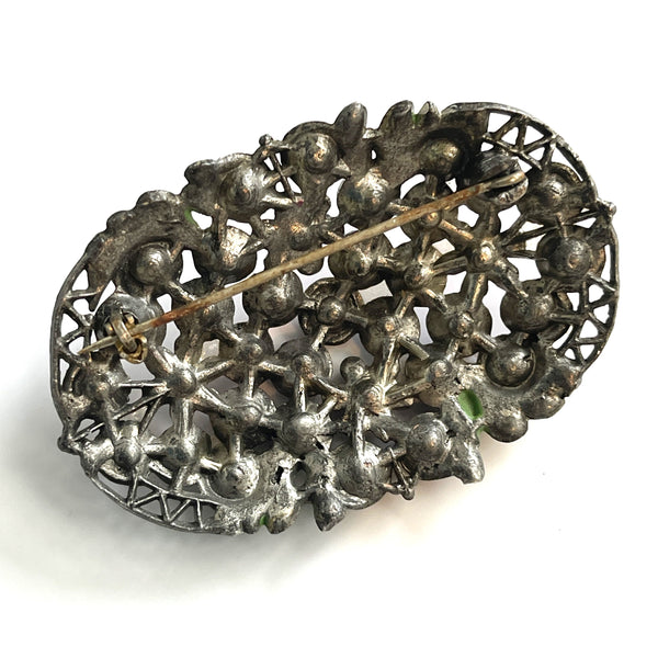 Carved Celluloid Coral Flower 60's Brooch-Vintageonline-Vintage Online