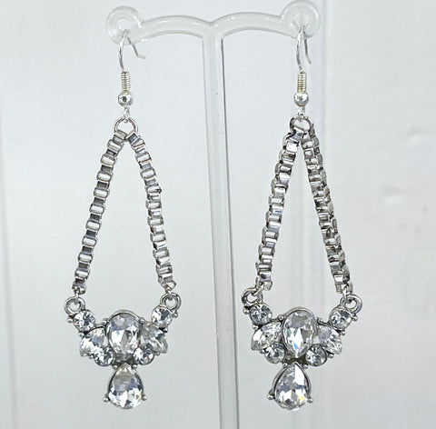 Erickson Beamon Signed Rhinestone Drop Earrings USA-Erickson Beamon USA-Vintage Online