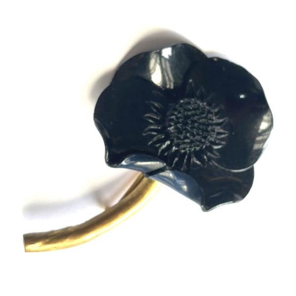 Fabrice Paris Designer Flower Stem Vintage Brooch-Fabrice Paris-Vintage Online