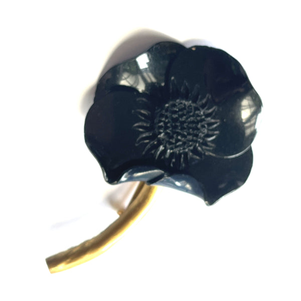 Fabrice Paris Designer Flower Stem Vintage Brooch-Fabrice Paris-Vintage Online