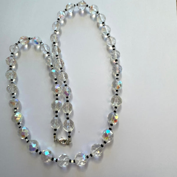 Faceted Crystal Bead Necklace-Vintage Online-Vintage Online