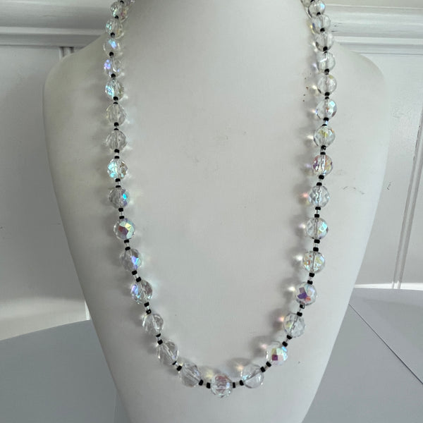Faceted Crystal Bead Necklace-Vintage Online-Vintage Online