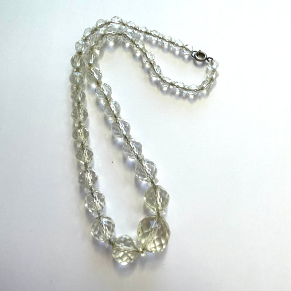 Faceted crystal Bead Vintage Necklace-Vintageonline-Vintage Online