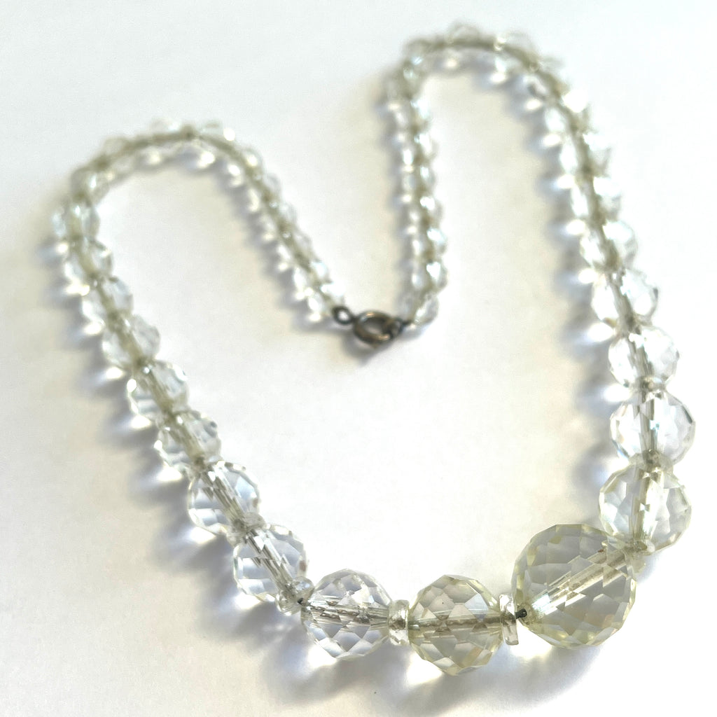 Faceted crystal Bead Vintage Necklace-Vintageonline-Vintage Online