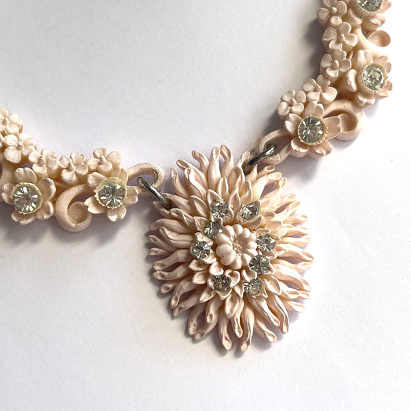 Feather Lite 1950's Vintage Necklace & Earrings-Featherweight-Vintage Online