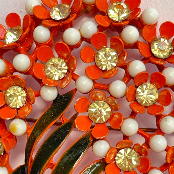 Floral Mid Century Vintage Brooch-vintageonline-Vintage Online