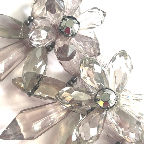 Flower Head Clear Acrylic Necklace-Vintageonline-Vintage Online