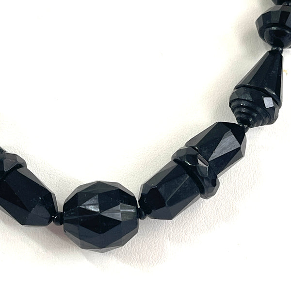 French Jet Choker Style Vintage Necklace-Vintageonline-Vintage Online