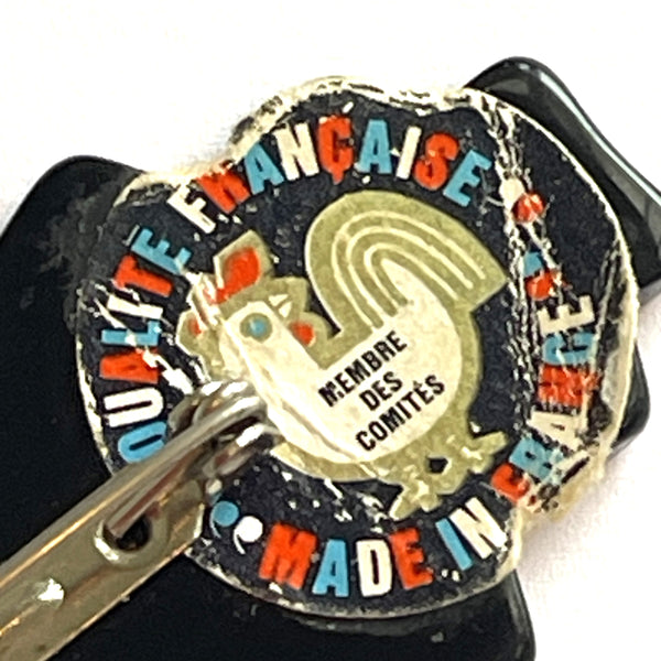 French Lucite Rhinestone Mid Century Brooch-Vintageonline-Vintage Online