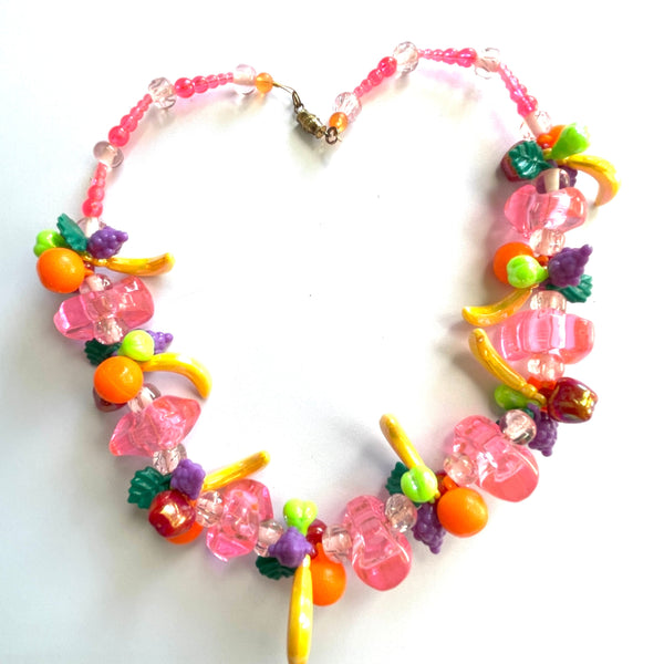 Fruit Bead Necklace Retro Style-Vintageonline.-Vintage Online