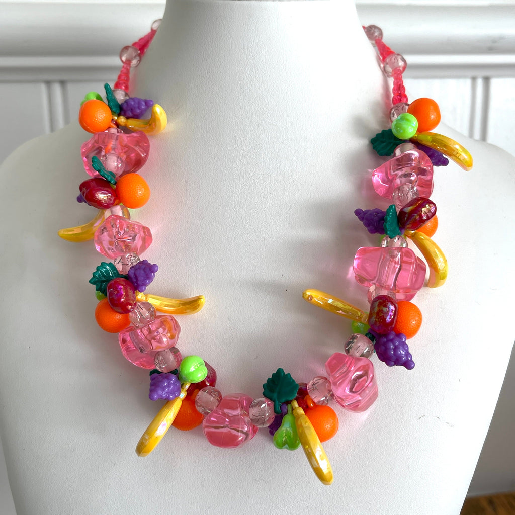 Fruit Bead Necklace Retro Style-Vintageonline.-Vintage Online
