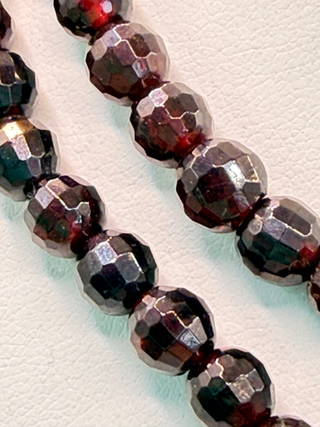 Garnet Rope Necklace-Vintageonline-Vintage Online