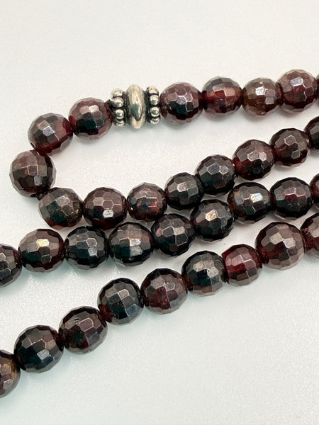 Garnet Rope Necklace-Vintageonline-Vintage Online