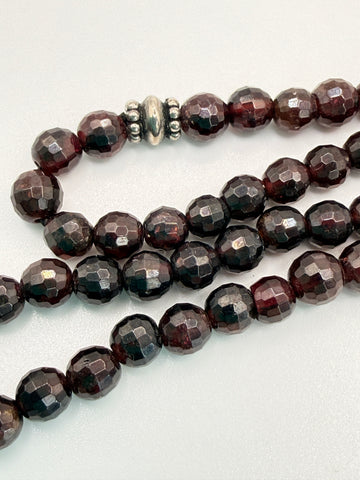 Garnet Rope Necklace-Vintageonline-Vintage Online