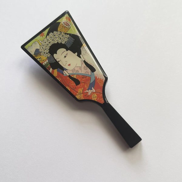 Geisha Lady Head Brooch-Vintageonline-Vintage Online