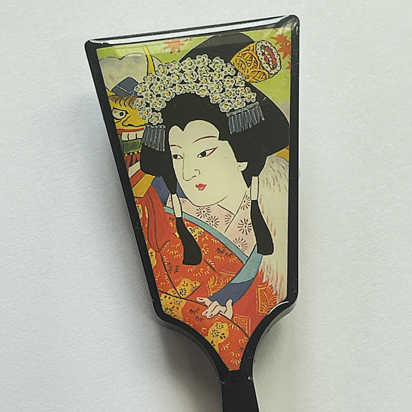 Geisha Lady Head Brooch-Vintageonline-Vintage Online