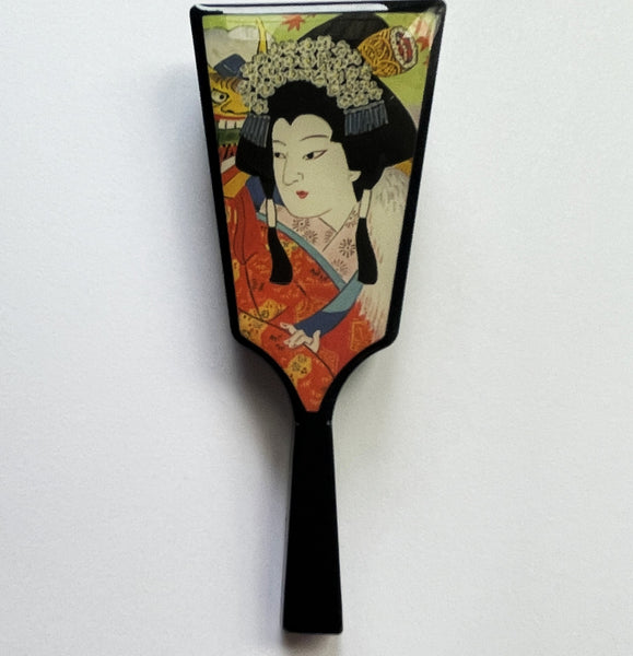 Geisha Lady Head Brooch-Vintageonline-Vintage Online