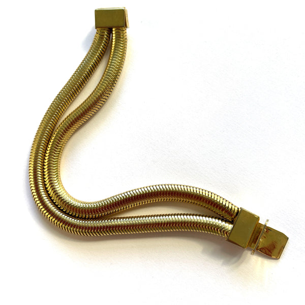 Gold tone Snake Chain Bracelet-Vintageonline-Vintage Online