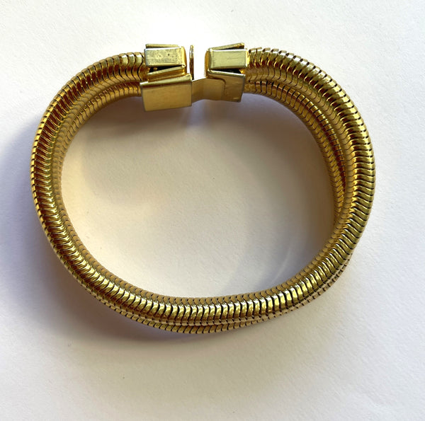Gold tone Snake Chain Bracelet-Vintageonline-Vintage Online