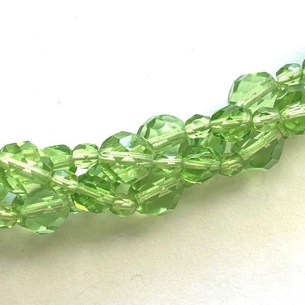 Green crystal Triple Twist Choker Style Vintage Necklace-Vintageonline-Vintage Online