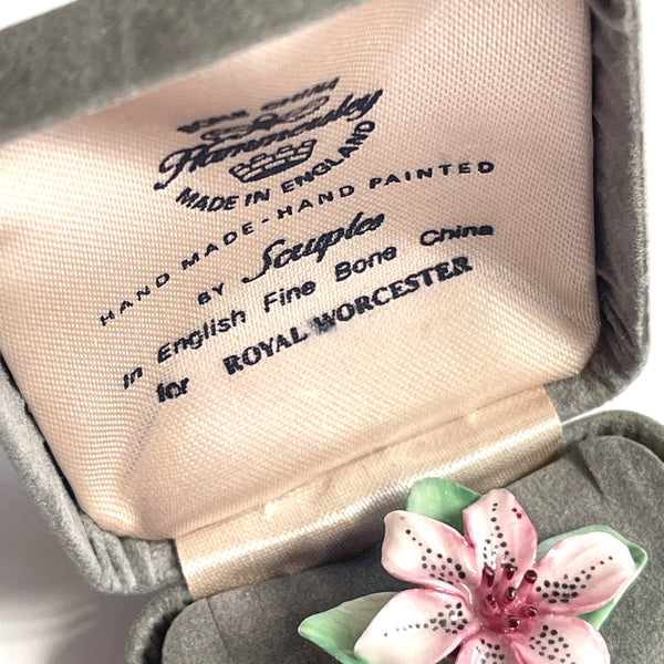 Hammersley Bone China for Royal Worcester Stick Pin in Original Box-Hammersley China UK-Vintage Online