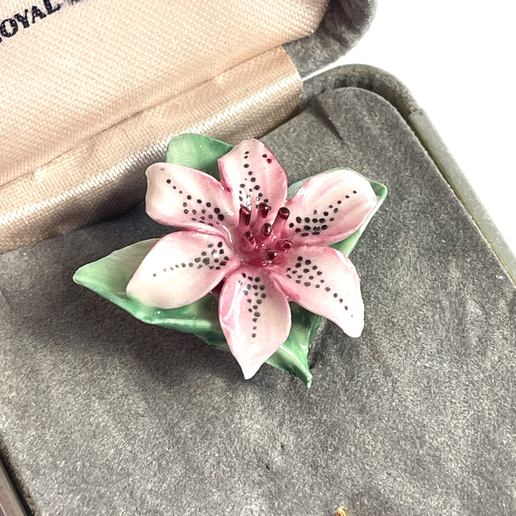 Hammersley Bone China for Royal Worcester Stick Pin in Original Box-Hammersley China UK-Vintage Online