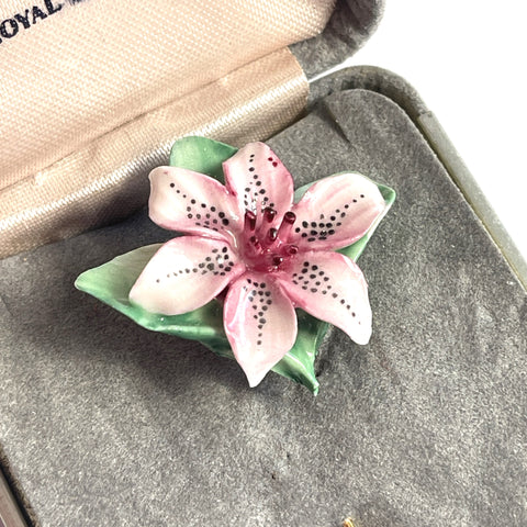 Hammersley Bone China for Royal Worcester Stick Pin in Original Box-Hammersley China UK-Vintage Online