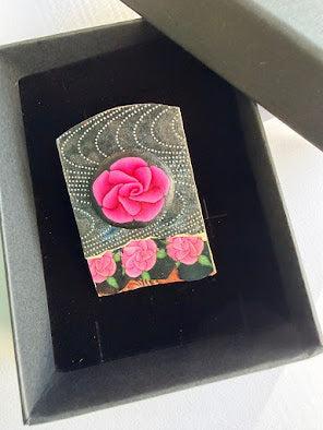 Hand Crafted Ceramic Brooch by Dina Yellen-Dina Yellen USA-Vintage Online