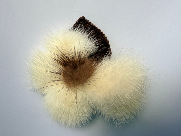 Hand Crafted Fur Brooch-Vintageonline-Vintage Online