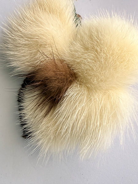 Hand Crafted Fur Brooch-Vintageonline-Vintage Online