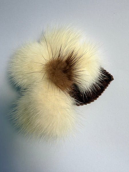 Hand Crafted Fur Brooch-Vintageonline-Vintage Online