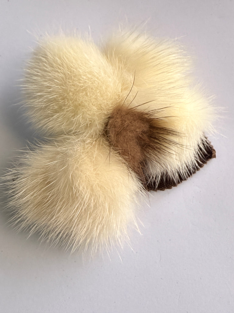 Hand Crafted Fur Brooch-Vintageonline-Vintage Online
