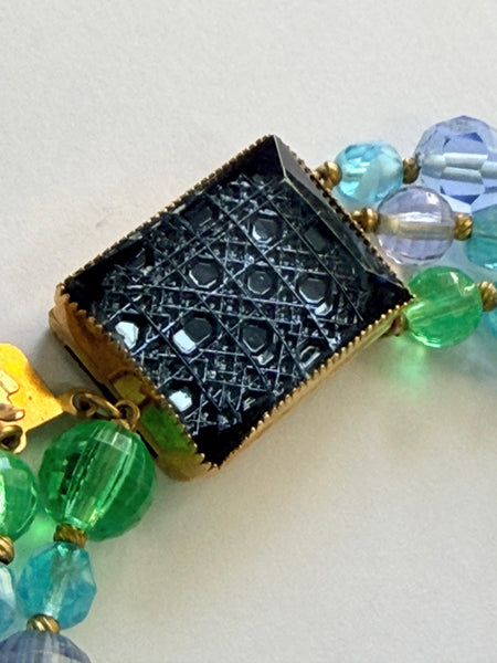 Hattie Carnegie Vintage Couture Triple Strand Mid Century Necklace-Hattie Carnegie-Vintage Online