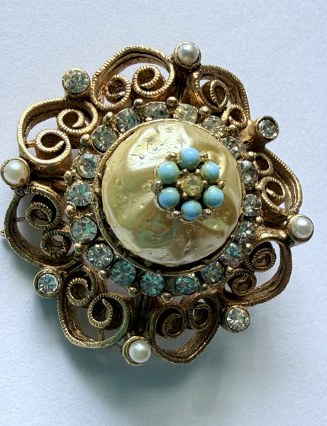 Hattie Carnegie Vintage Mid Century Brooch-Hattie Carnegie-Vintage Online