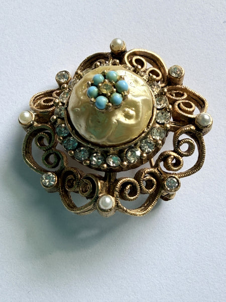 Hattie Carnegie Vintage Mid Century Brooch-Hattie Carnegie-Vintage Online