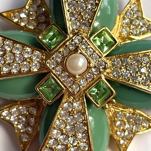 Joan Rivers 1990's Vintage Maltese Cross Brooch