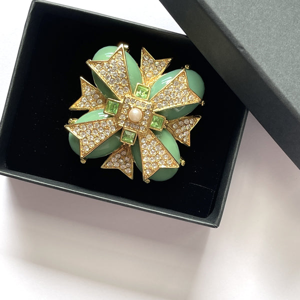Joan Rivers 1990's Vintage Maltese Cross Brooch