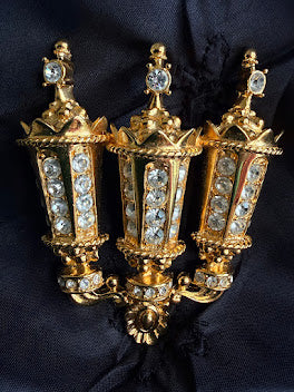 KJL Parisian Street Lamp Vintage Brooch Pendant