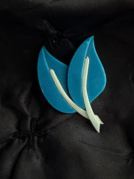 Lea Stein Twin Leaf Vintage Brooch