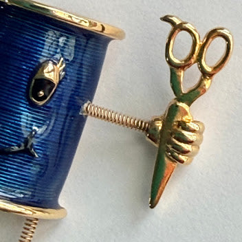 Danecraft Vintage Trembler Seamstress Brooch