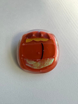 Modernist Hand Crafted Under Glass Design Brooch