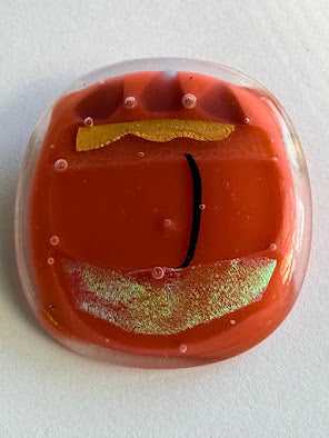 Modernist Hand Crafted Under Glass Design Brooch