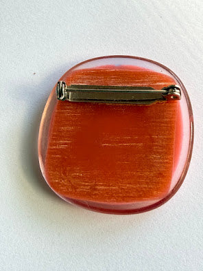 Modernist Hand Crafted Under Glass Design Brooch